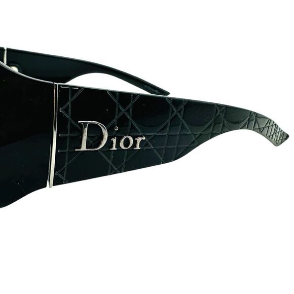 CHRISTIAN DIOR Sunglasses Cannage Black Quilted Luxury Designer Silver Logo Seri - Picture 9 of 12